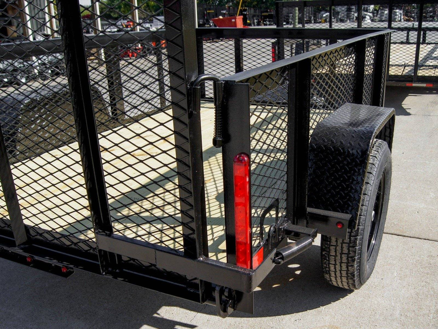 5x8 Straight Deck Utility Trailer with 2ft Mesh Side 3500lb Axle image 12