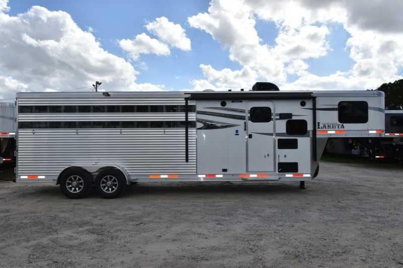2018 Lakota Charger LQ Stock Trailer with 9′ Short Wall image 32