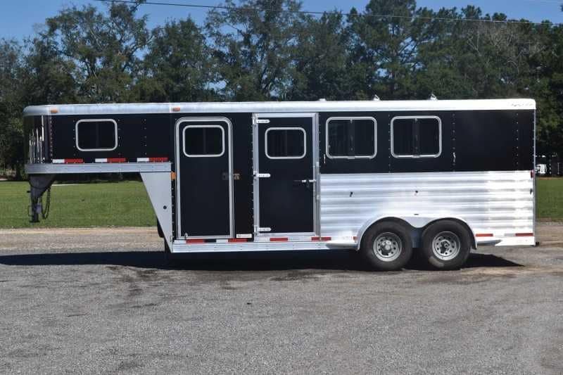 Used 2013 Exiss 6300 3 Horse Gooseneck image 1