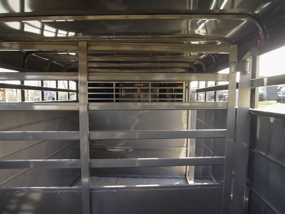 20ft Charcoal Gooseneck Livestock Cattle Trailer (2) 7K Axles image 19