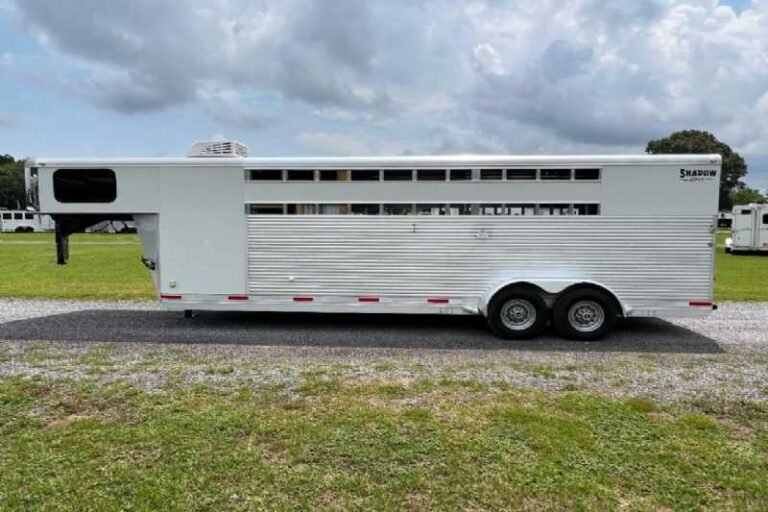 Used 2022 Shadow STK Stock Trailer with 8′ Short Wall image 4