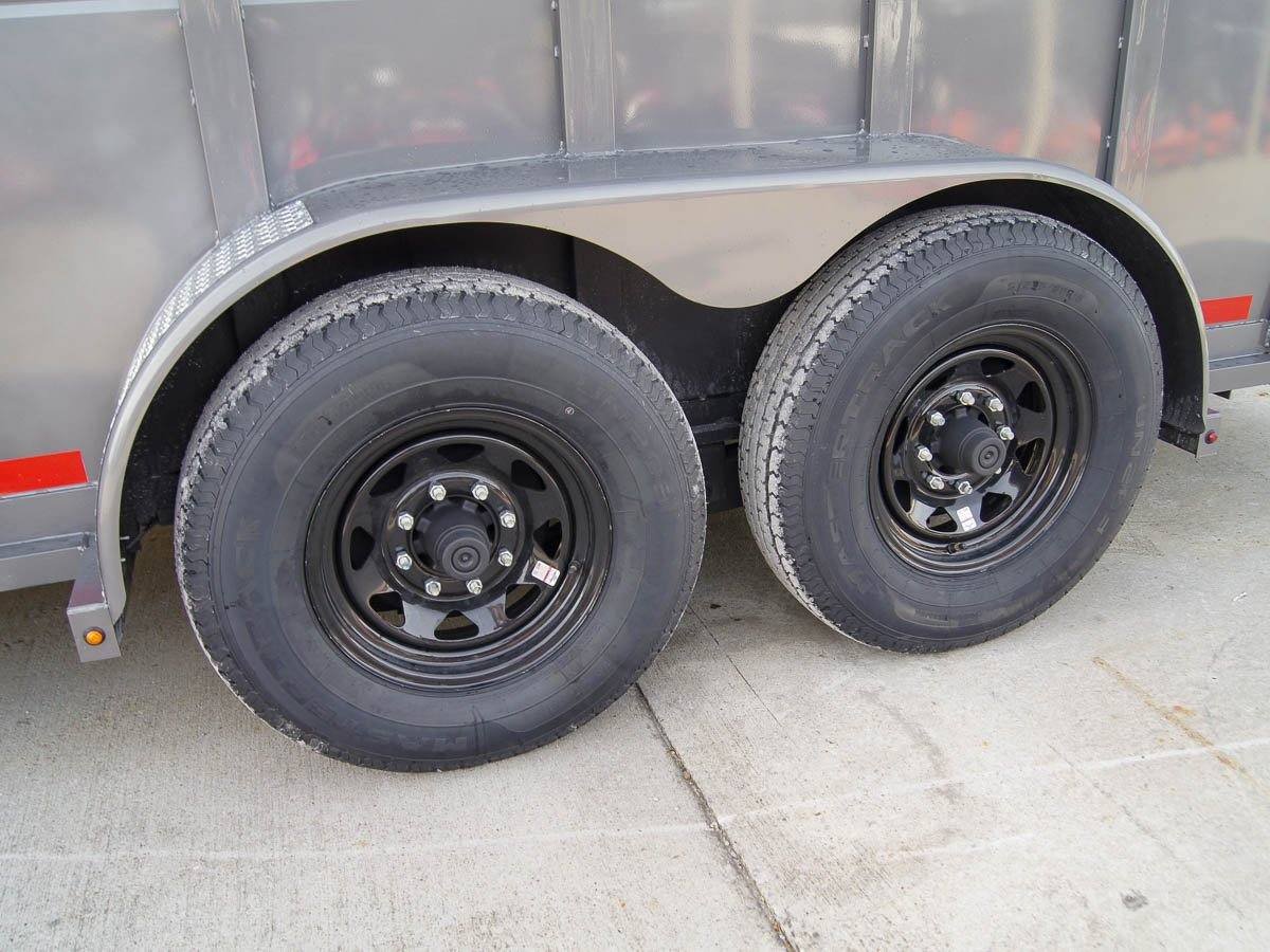 20ft Charcoal Gooseneck Livestock Cattle Trailer (2) 7K Axles image 12