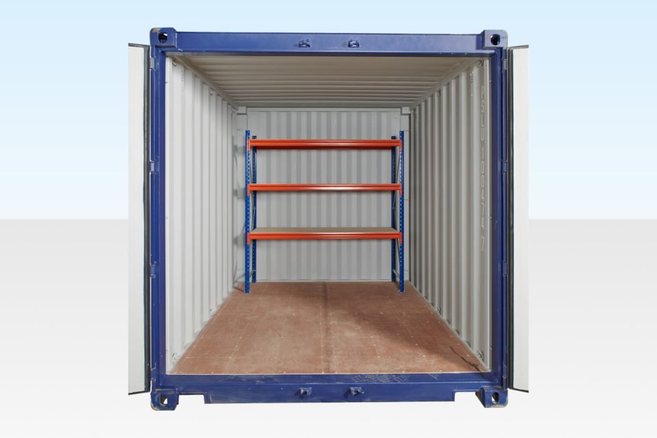 Adjustable, Heavy Duty Three Tier Racking for Rear of Container image 0