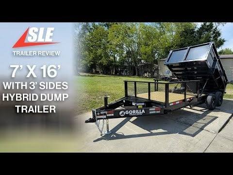7x16 IBeam Hybrid Hydraulic Dump Trailer with 3ft Sides (2) 6K Axles image 23