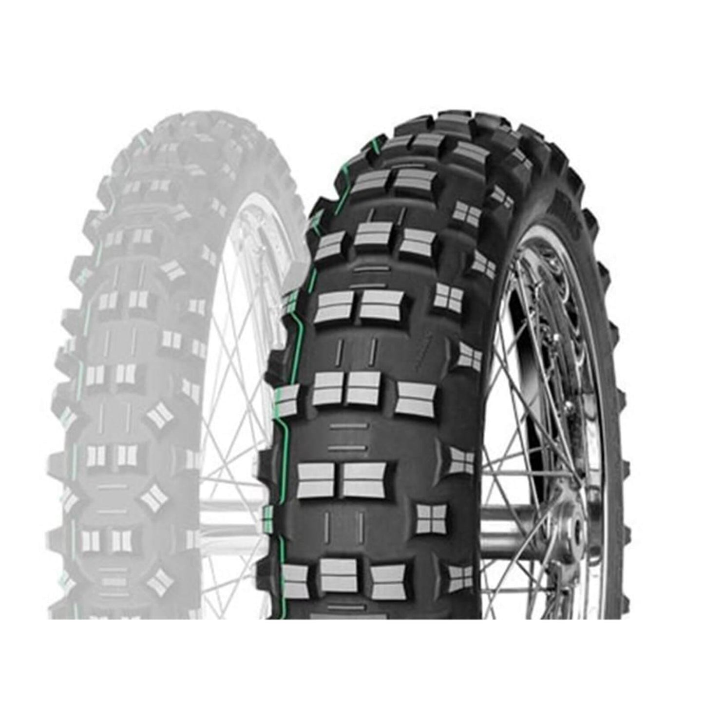 120/90-18 65M Terra Force EF Super Light Green Stripe Mitas Rear Tyre image 0