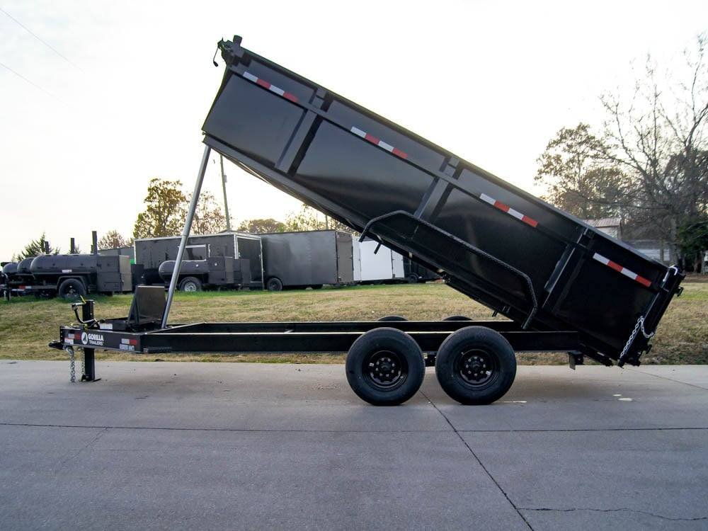 7x16 Gorilla Telescopic IBeam Dump Trailer with 3ft Sides (2) 7K Axles 14k GVWR image 18