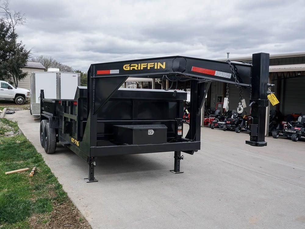 Hydraulic 7'x16' 2ft Side Gooseneck Dump Trailer (2) 7K Axles image 10