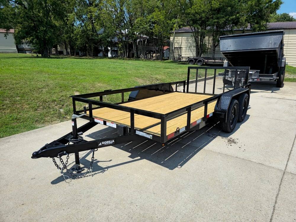 6'4" x 14 Utility Trailer Powder Coated Dovetail (2) 3500 Axles 7k GVWR image 2