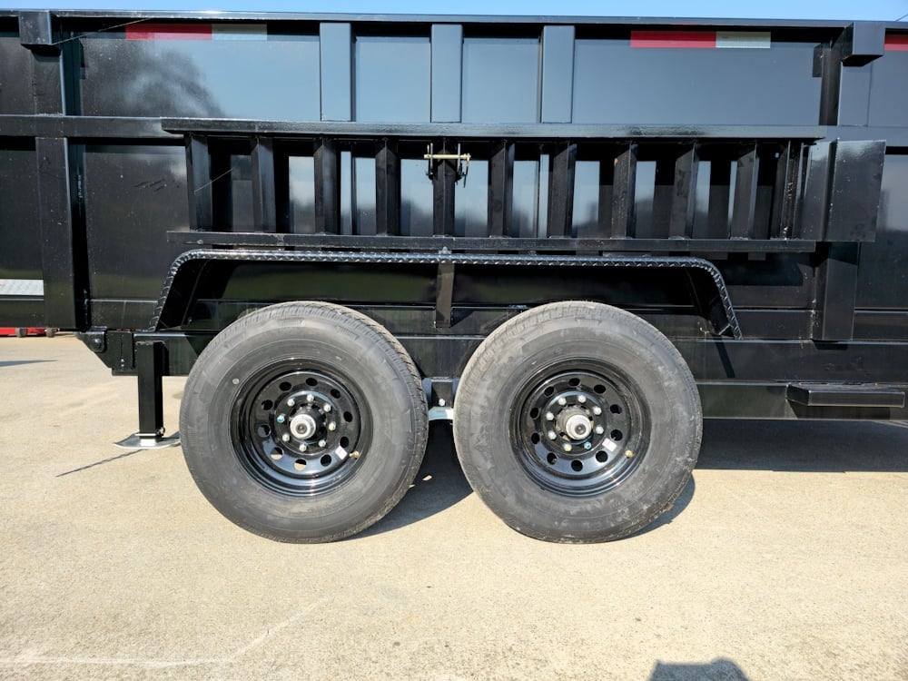 7x14 Telescopic Dump Trailer with 3ft Sides (2) 7K Axles image 8