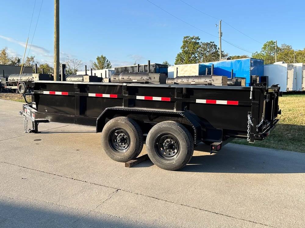 7x14 Gorilla Telescopic IBeam Dump Trailer with 2ft Sides (2) 7K Axles image 3