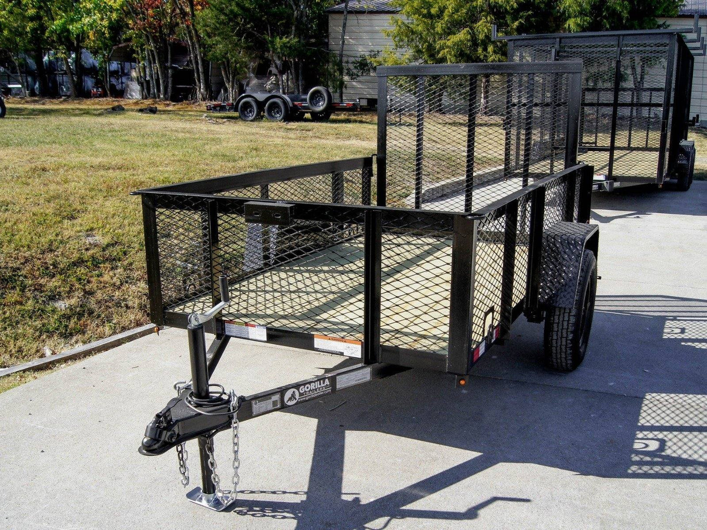 5x8 Straight Deck Utility Trailer with 2ft Mesh Side 3500lb Axle image 1