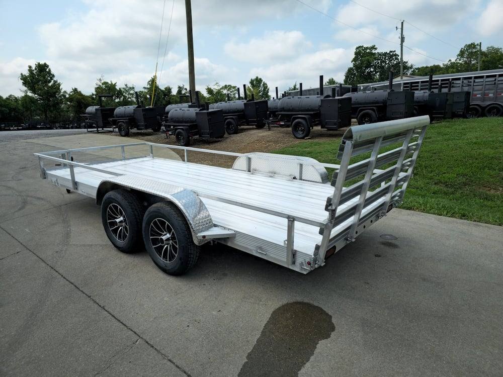6.4' x 16' All Aluminum Utility Trailer Dual Axle Straight Deck image 4