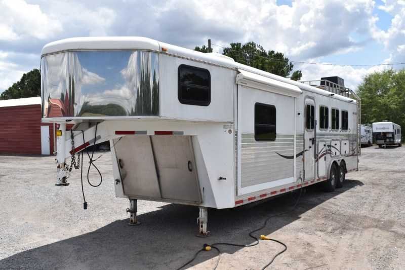 2007 American Spirit 8410GLQ 4 Horse Trailer with 10′ Short Wall image 2
