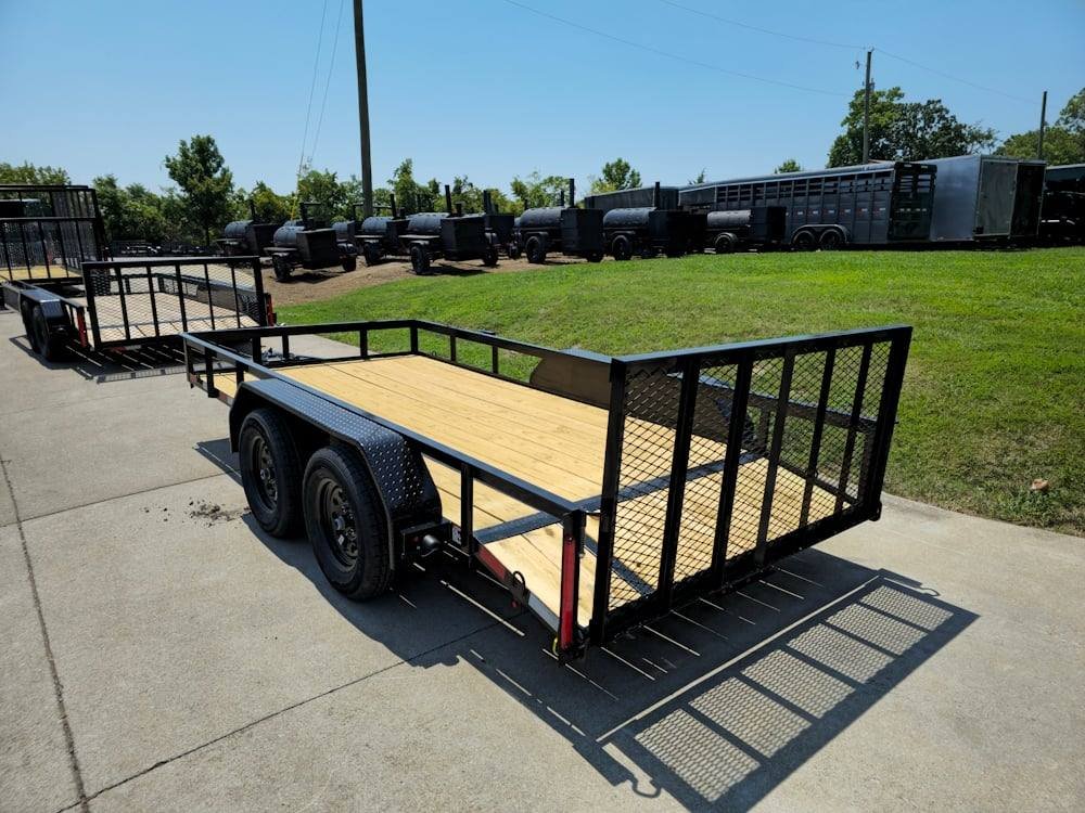 6'4" x 14 Utility Trailer Powder Coated Dovetail (2) 3500 Axles 7k GVWR image 4