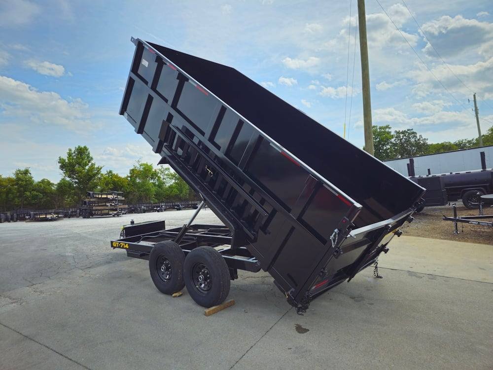 7x14 Hydraulic Dump Trailer with 4ft Sides (2) 7K Axles image 13