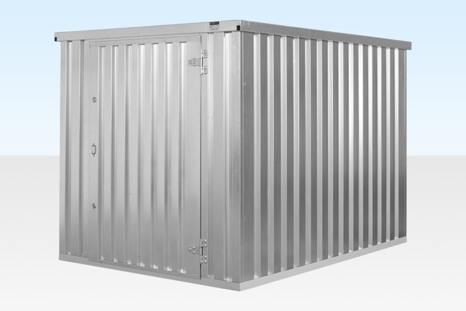 3m x 2.1m Flat Pack Storage Container – Galvanised image 2