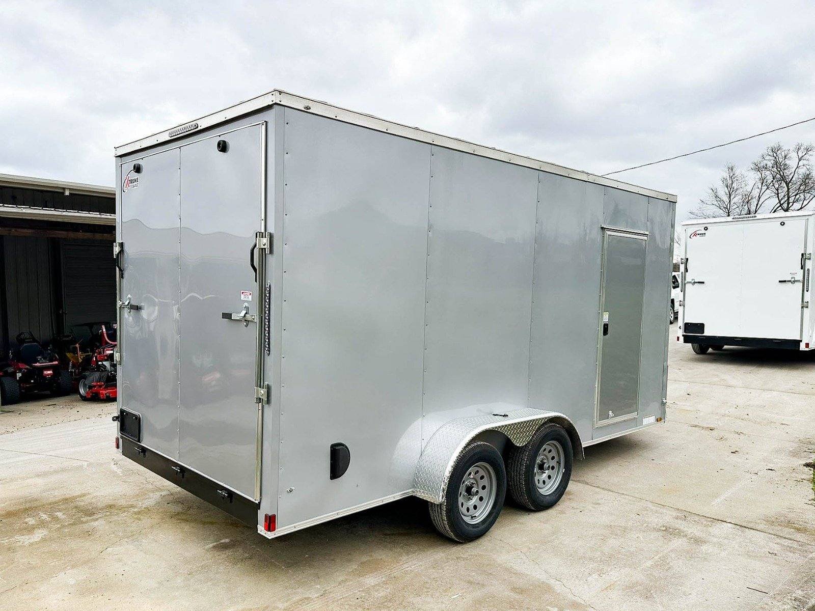 6x12 Flat Nose White Enclosed Trailer 3,500lb Axle image 11