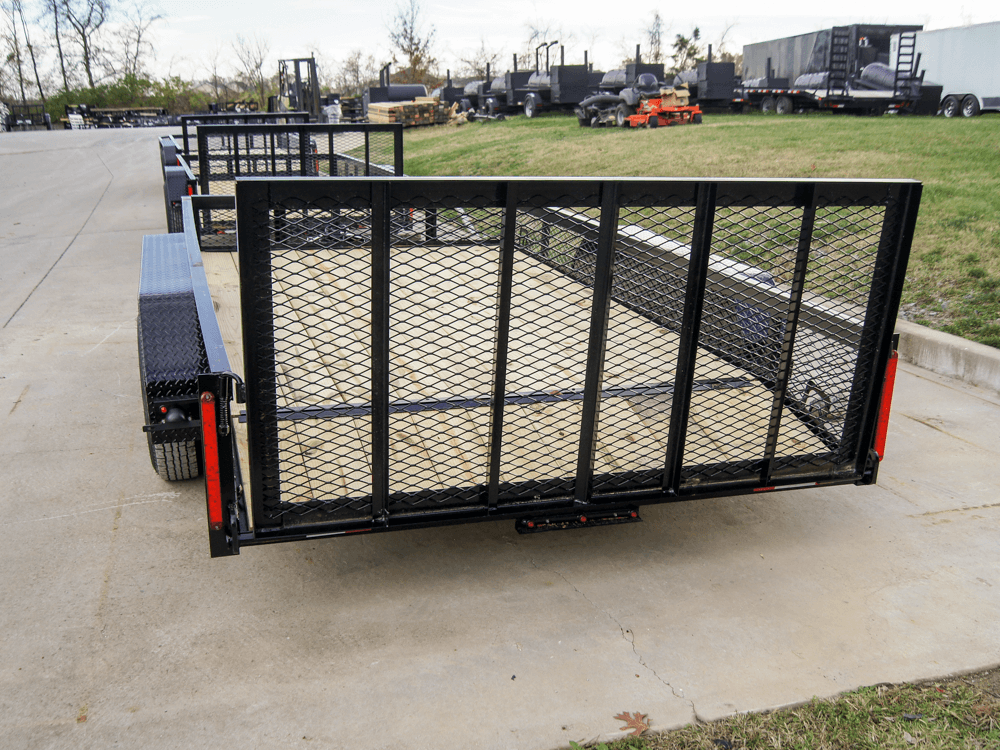 6.4x12 Dovetail Utility Trailer with 1ft Mesh Sides (2) 3,500lb Axles image 3