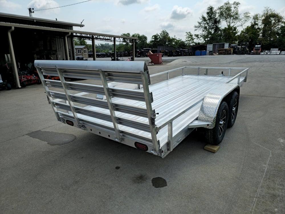 6.4' x 16' All Aluminum Utility Trailer Dual Axle Straight Deck image 7