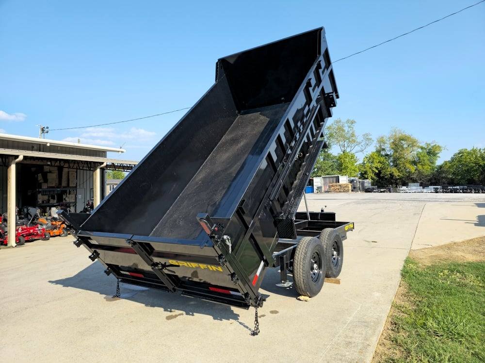 7x14 Telescopic Dump Trailer with 3ft Sides (2) 7K Axles image 16