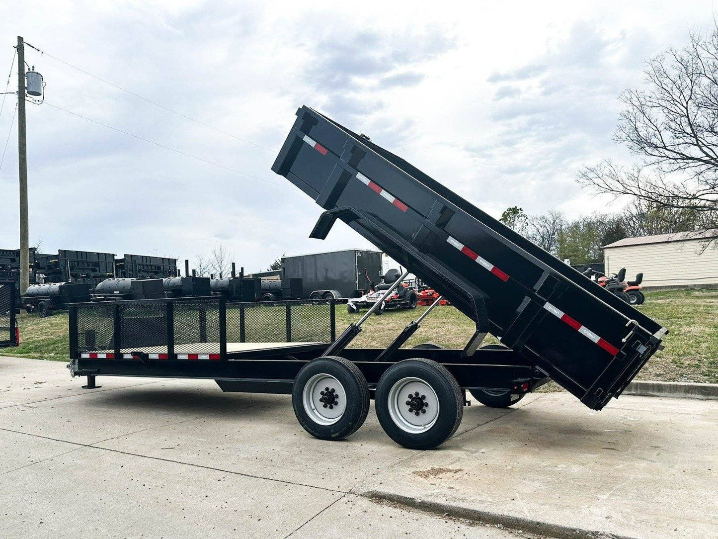 7x20 Hybrid Utility Dump Trailer 2ft Sides with Box (2) 7K Axles No Side Gate image 14