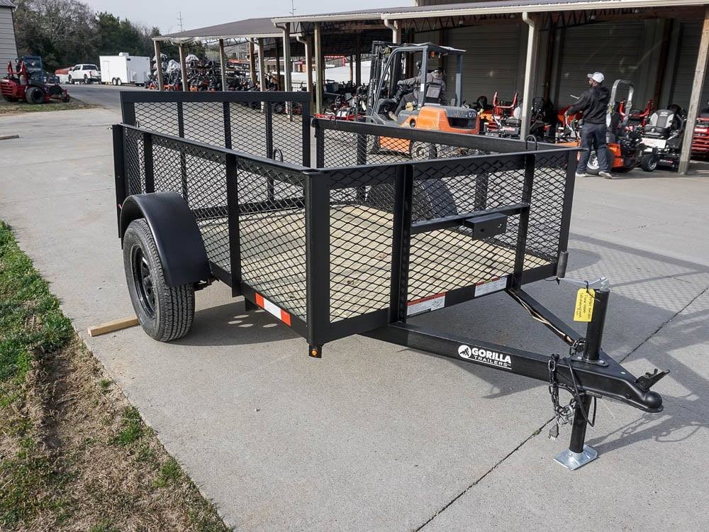 5x8 Powder Coated Dovetail Utility Trailer with 2ft Mesh Sides 3,500lb Axle image 4