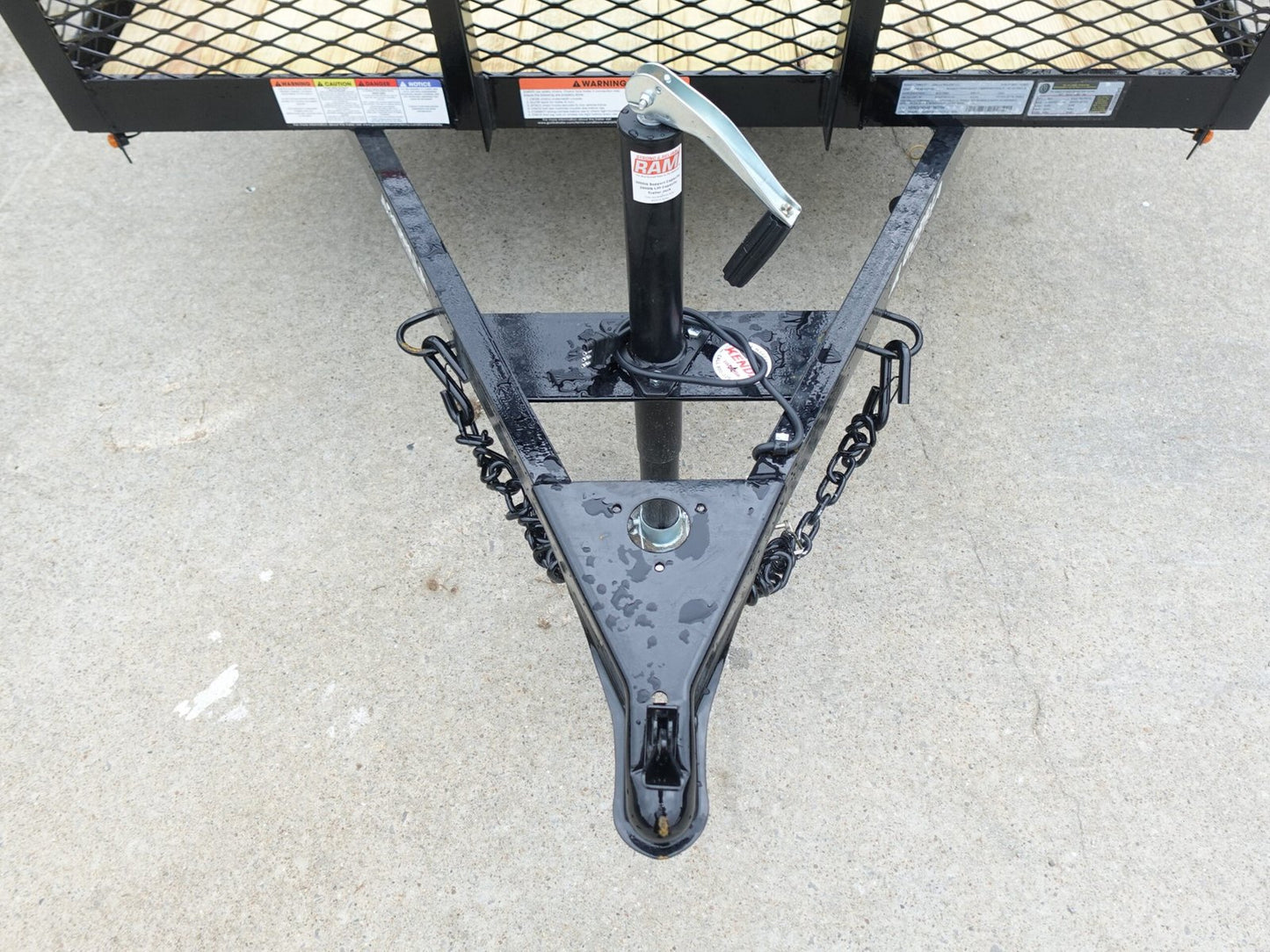 5x10 Dovetail Utility Trailer 2ft Mesh 3500lb Axle image 10