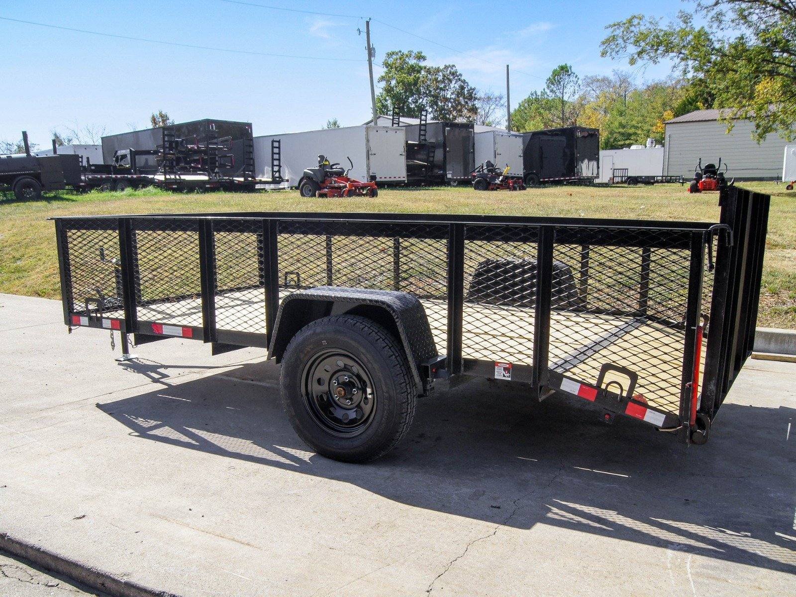 6.4x12 Dovetail Utility Trailer 2ft Mesh Side 3,500lb Axle image 3