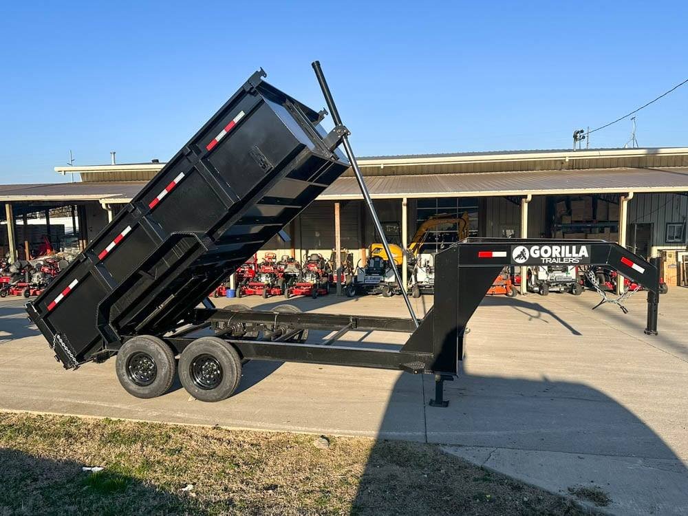7x14 Gorilla Telescopic Gooseneck IBeam Dump Trailer 3ft Sides (2) 7K Axles image 16