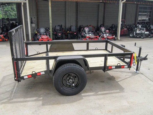 5x8 Powder Coated Dovetail Utility Trailer Single 3,500lb Axle image 0