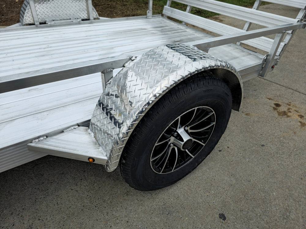 5' x 10' Aluminum Utility Trailer W Gate and Mag Wheels 3500lb Axle image 4