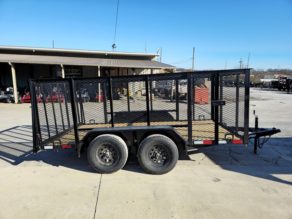 6.4' X 12' Straight Deck Tandem Utility Trailer 4ft Mesh Sides (2) 3,500lb Axles image 7