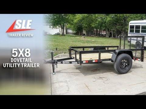 5x8 Powder Coated Dovetail Utility Trailer Single 3,500lb Axle image 11