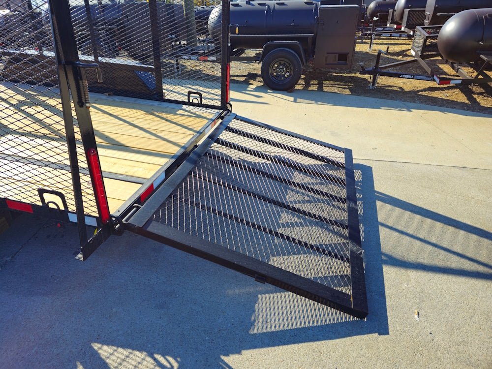 6.4' X 12' Straight Deck Tandem Utility Trailer 4ft Mesh Sides (2) 3,500lb Axles image 10