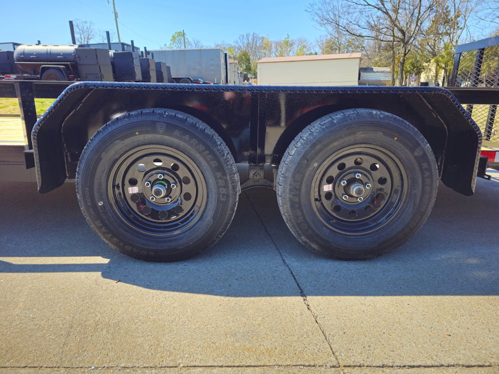 6'4" x 16 Utility Trailer Double Axle Dovetail With Gate Powder Coated (2) 3500lb Axles image 13