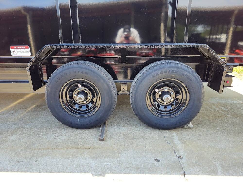 7x16 IBeam Hybrid Hydraulic Dump Trailer with 3ft Sides (2) 6K Axles image 4