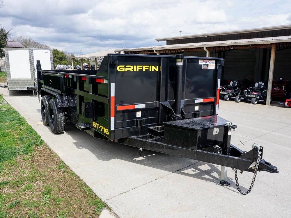7x16 Telescopic Dump Trailer with 2ft Sides (2) 7K Axles GVWR 14K image 8