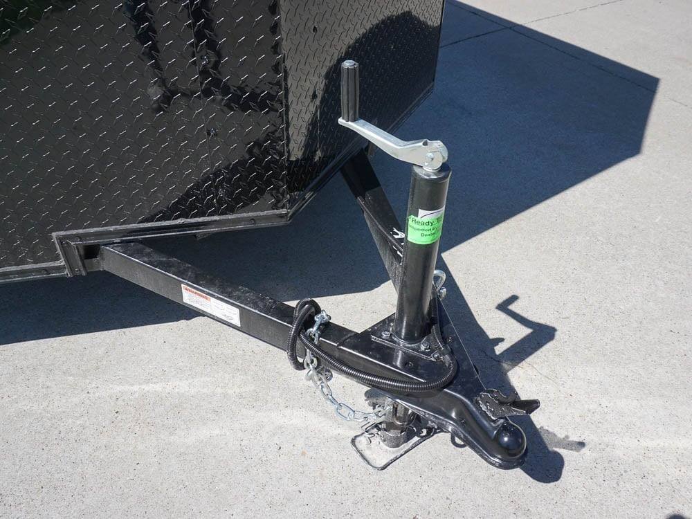 6x12 Enclosed Trailer Charcoal V-Nose Blackout Package 3,500lb Axle Storage image 9