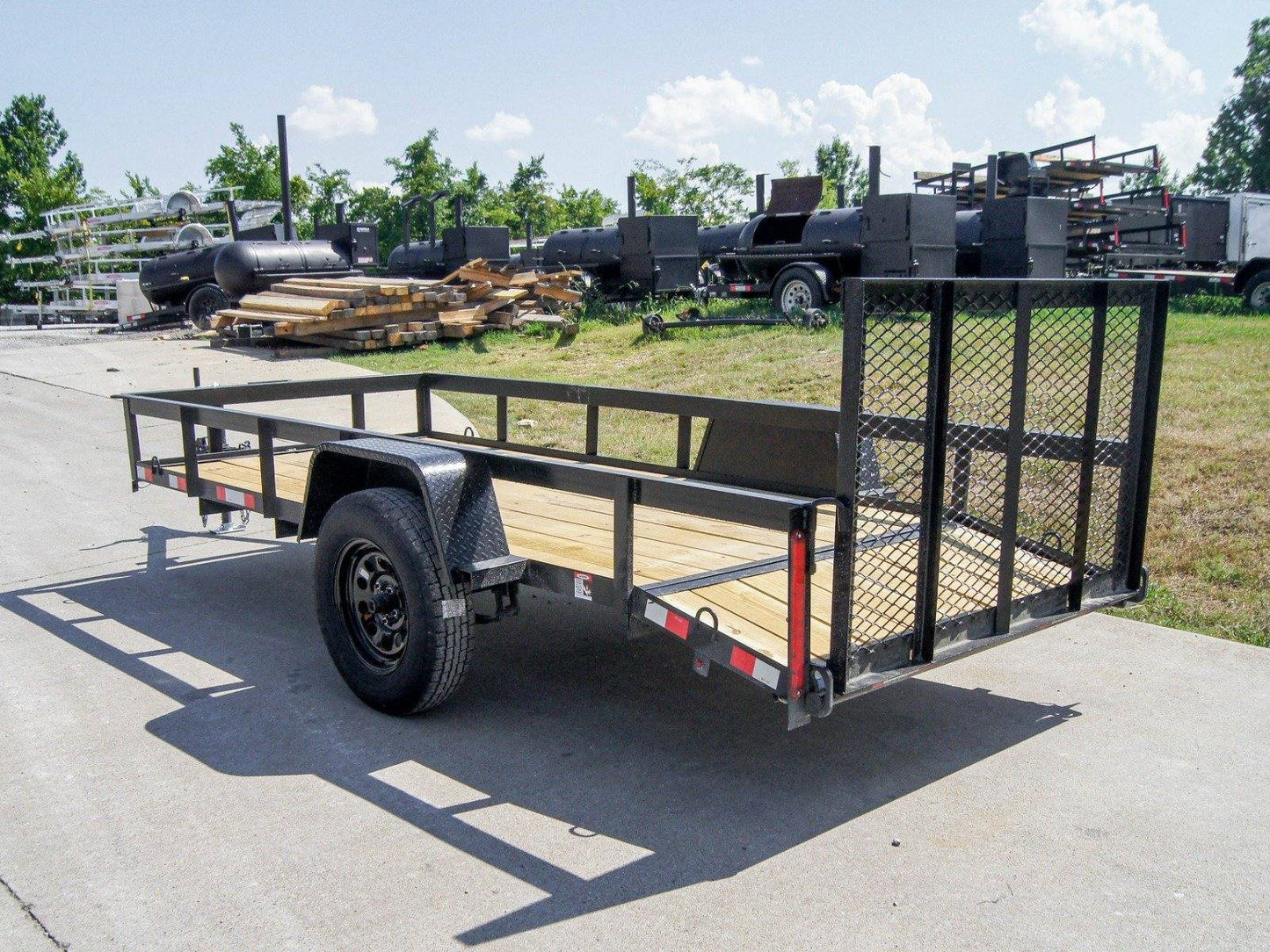 5x12 Powder Coated Dovetail Utility Trailer 3500lb Axle image 4