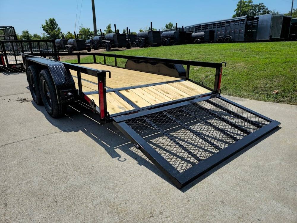6'4" x 14 Utility Trailer Powder Coated Dovetail (2) 3500 Axles 7k GVWR image 12