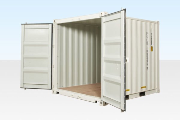 10Ft X 8Ft Shipping Container (One Trip) – White image 2
