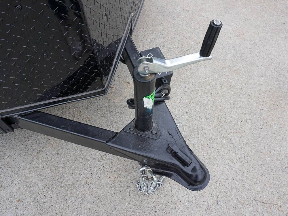 7x12 Enclosed Trailer Black V-Nose Blackout Package 3,500lb Axle Storage image 11