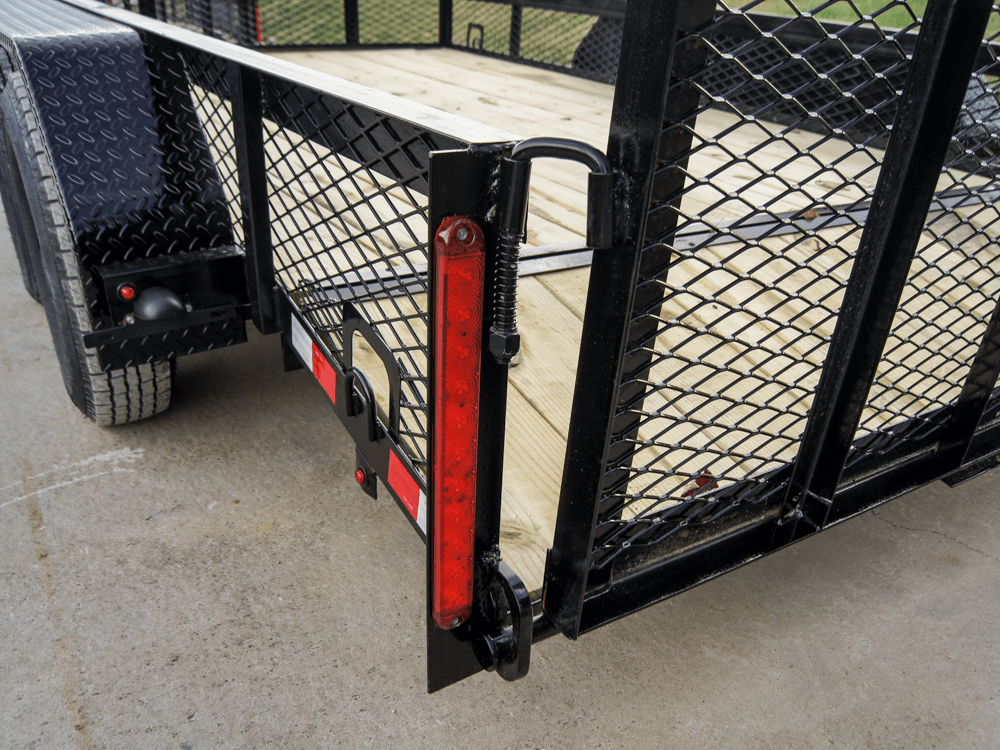 6.4x12 Dovetail Utility Trailer with 1ft Mesh Sides (2) 3,500lb Axles image 13