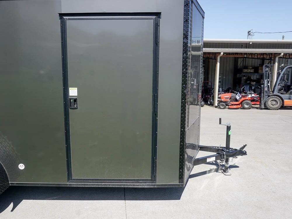 6x12 Enclosed Trailer Charcoal V-Nose Blackout Package 3,500lb Axle Storage image 13