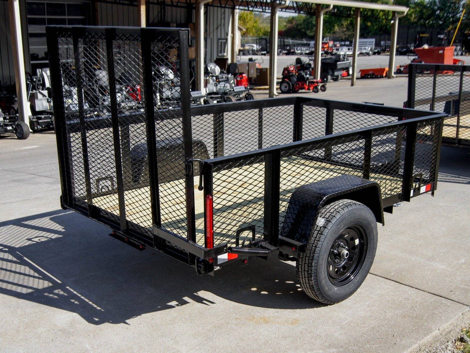 5x8 Straight Deck Utility Trailer with 2ft Mesh Side 3500lb Axle image 3