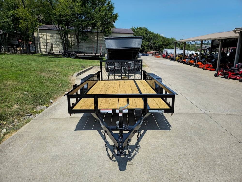 6'4" x 14 Utility Trailer Powder Coated Dovetail (2) 3500 Axles 7k GVWR image 1