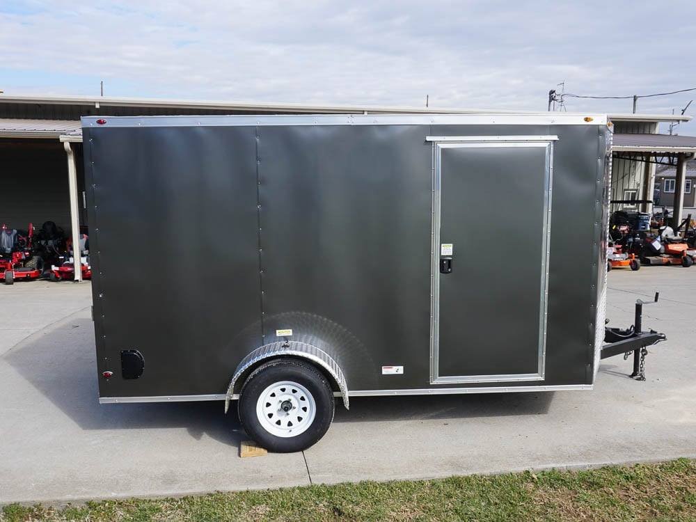 7x12 Enclosed Charcoal Trailer with Silver ATP 3500lb Axle Storage image 4