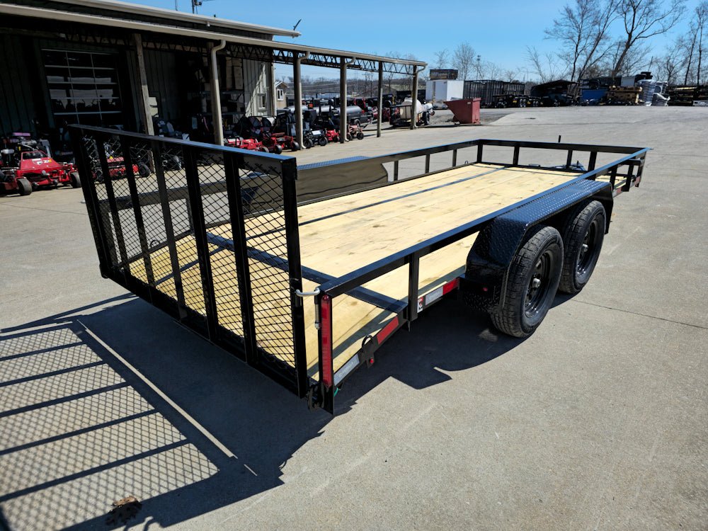 6'4" x 16 Utility Trailer Double Axle Dovetail With Gate Powder Coated (2) 3500lb Axles image 16