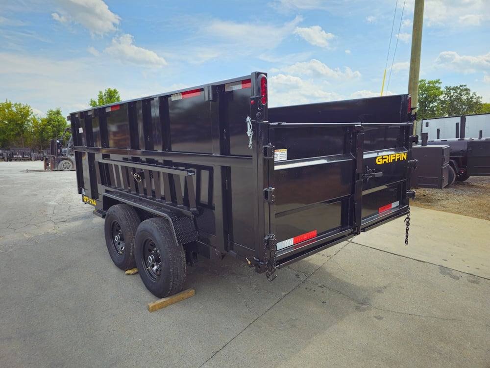 7x14 Hydraulic Dump Trailer with 4ft Sides (2) 7K Axles image 5