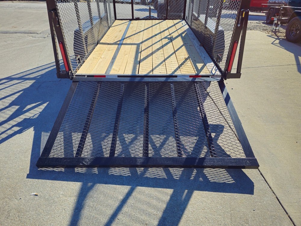 6.4' X 12' Straight Deck Tandem Utility Trailer 4ft Mesh Sides (2) 3,500lb Axles image 11